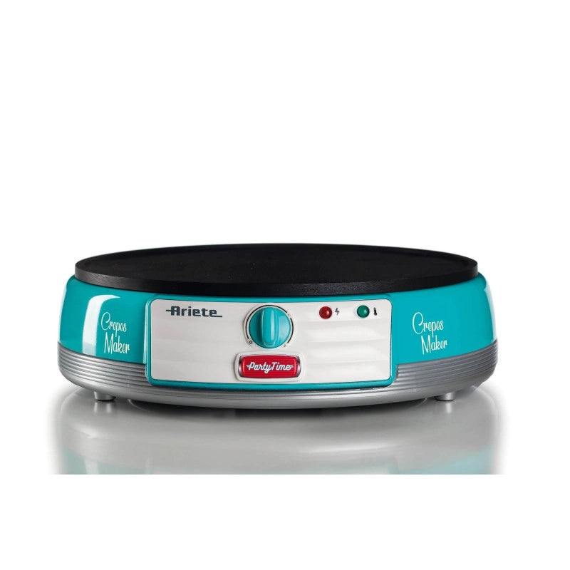 Crepes Maker Party Time - Piastra Antiaderente - 1000W - Azzurro