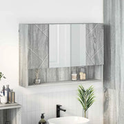 Mobiletto per specchio con porta Grigio Sonoma 80 x 17 x 55 cm 883360