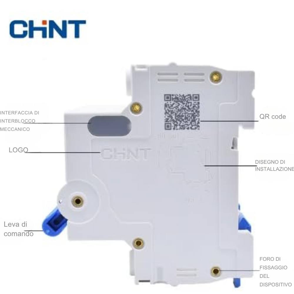 Chint 296752 interruttore magnetotermico serie nxb-63s c32 1p+n 4,5ka
