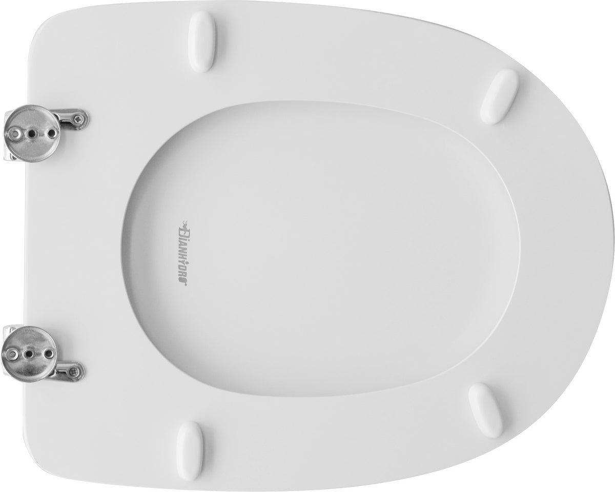 SEDILE WC PER CESAME VASO ARETUSA BIANCO CERNIERA REGOLABILE FORMA 6- Bianco - Soft Close- CW- pezzi 1