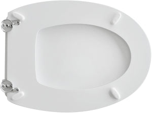 SEDILE WC PER GLOBO VASO RONDA FORMA 1- Bianco - Cerniere C espansione- CW- pezzi 1