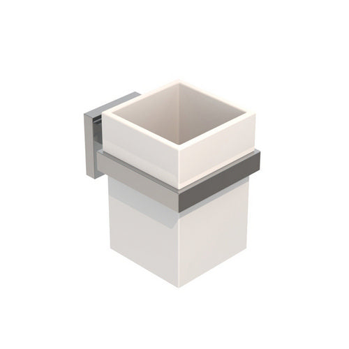 PORTA SPAZZOLINI MOD. TREND- Cromo cm 8 x h.11 x 10,9- METAF- pezzi 1