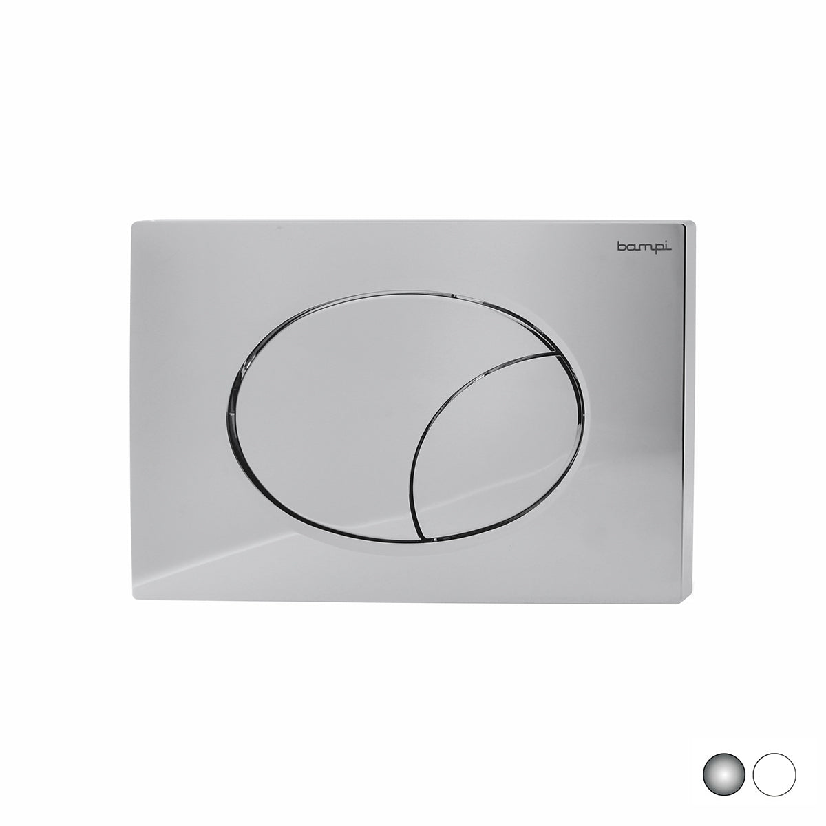 PLACCA DOPPIO SCARICO FLOW- Cromo- BAMPI- pezzi 1