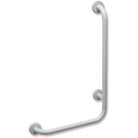 CORRIMANO ANGOLARE CON MONTANTE A DESTRA- cm. 35 x 65 dx Acciaio Inox- DH- pezzi 1