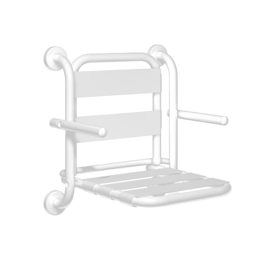 SEDILE RIBALTABILE CON SCHIENALE E BRACCIOLI- Bianco- DH- pezzi 1