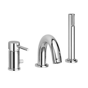 MISCELATORE BORDO VASCA CON DEVIATORE E BOCCA EROGAZIONE STICK- Cromo- PAFFO- pezzi 1