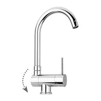 MISCELATORE LAVELLO MONOFORO CON CANNA RECLINABILE STICK- Cromo- PAFFO- pezzi 1