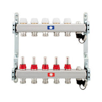 COLLETTORE PREMONTATO CON FLUSSIMETRI SCARICO E SFIATO- 5 vie  1x3/4- ITAP- pezzi 1