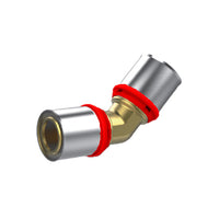 RACCORDO A PRESSARE IKARO CURVO DOPPIO A 45Â°- Diam. 26 -CONF- IKARO- pezzi 1