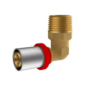 RACCORDO A PRESSARE IKARO CURVO MASCHIO- 1/2 x 16 -CONF- IKARO- pezzi 1