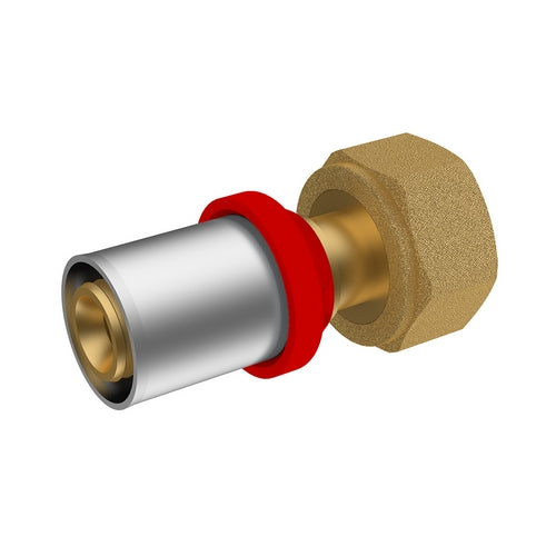 RACCORDO A PRESSARE IKARO DIRITTO CON GIRELLO E GUARNIZIONE- 1 x 32 -CONF- IKARO- pezzi 1