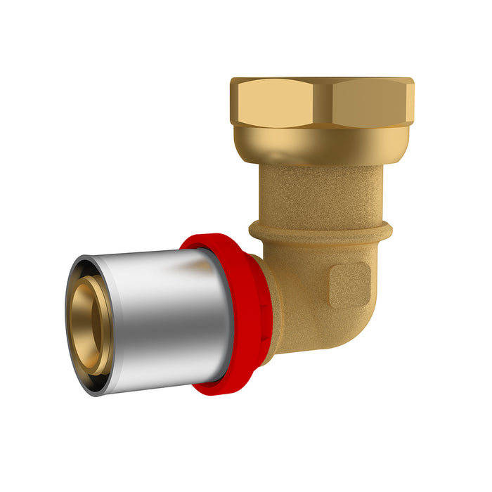 RACCORDO A PRESSARE IKARO CURVO CON GIRELLO E GUARNIZIONE- 3/4 x 26 -CONF- IKARO- pezzi 1