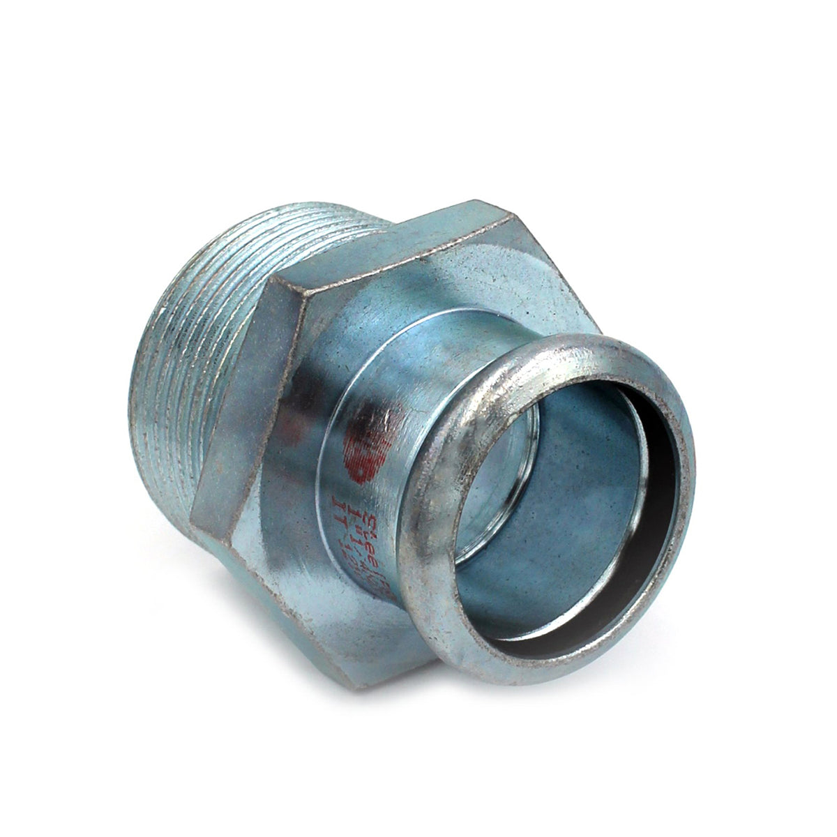 MANICOTTO MISTO FILETTO MASCHIO A PRESSARE IN ACCIAIO AL CARBONIO- 1/2 x 15- R.M.- pezzi 1