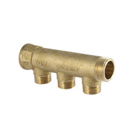 COLLETTORE LINEARE IN OTTONE GIALLO USCITA 3/4 EUROCONO- 1 x 3/4 2 Vie- TDMB- pezzi 1