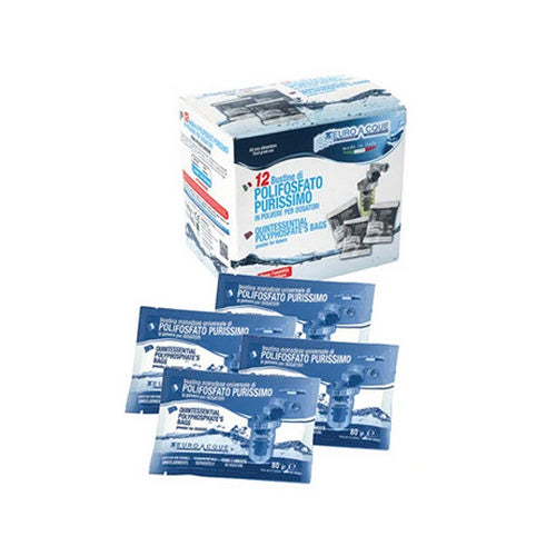 12 PZ BUSTINE MONODOSE DI POLIFOSFATO 80 GR X12- 80 gr. x 12- EA- pezzi 1