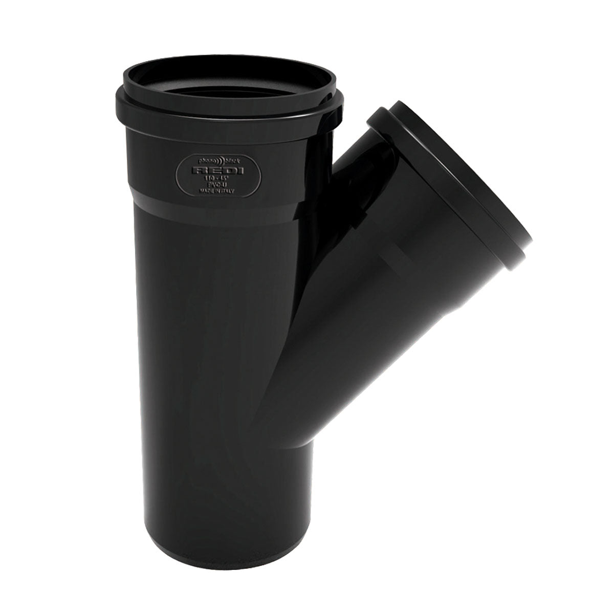 DERIVAZIONE PHONO BLACK 45Â° MF- Diam. 110/110- NICOL- pezzi 1