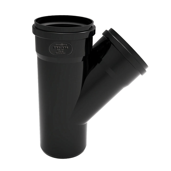 DERIVAZIONE PHONO BLACK 45Â° MF- Diam. 110/110- NICOL- pezzi 1