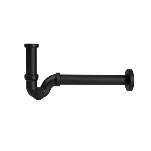 SIFONE A S  IN OTTONE PER LAVABO- 11/4 Nero opaco- GHIDI- pezzi 1