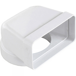 CURVA VERTICALE PER PASSAGGIO DA TUBO TONDO A RETTANGOLARE- D. 150/220x90 mm- FIRST- pezzi 1