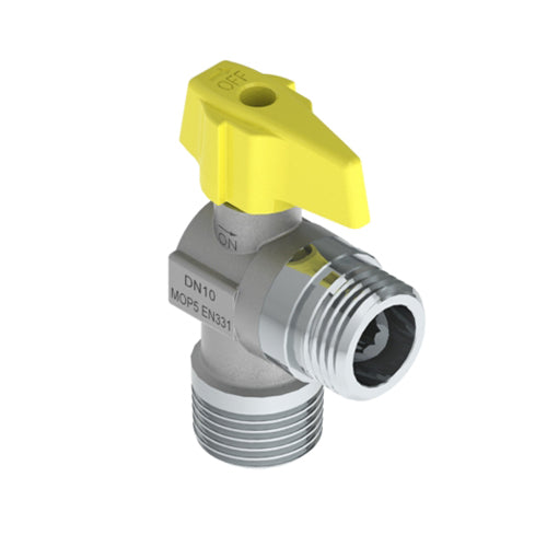 VALVOLA A SFERA PER GAS ANGOLO MM- 1/2  DN 10- EUROT- pezzi 1