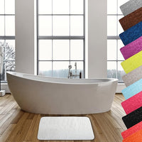 TAPPETO BAGNO IN MICROFIBRA SCHIUMA- Bianco cm 50x80- SPIRE- pezzi 1