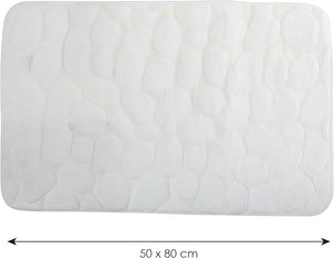 TAPPETO BAGNO IN MICROFIBRA SCHIUMA- Bianco cm 50x80- SPIRE- pezzi 1