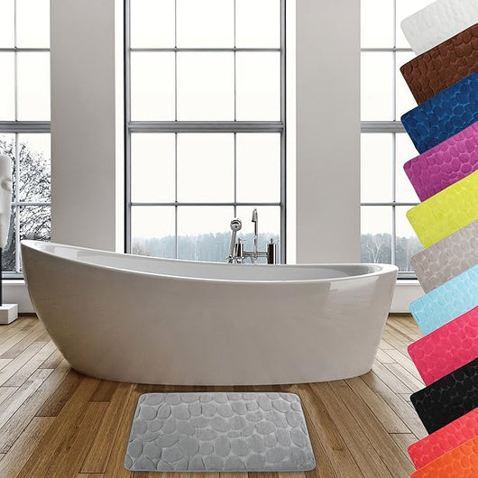 TAPPETO BAGNO IN MICROFIBRA SCHIUMA- Grigio cm 50x80- SPIRE- pezzi 1