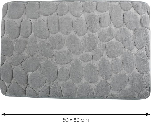 TAPPETO BAGNO IN MICROFIBRA SCHIUMA- Grigio cm 50x80- SPIRE- pezzi 1