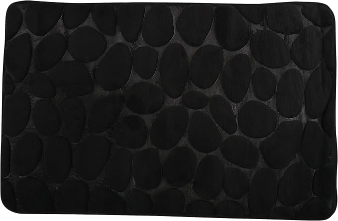 TAPPETO BAGNO IN MICROFIBRA SCHIUMA- Nero cm 40x60- SPIRE- pezzi 1