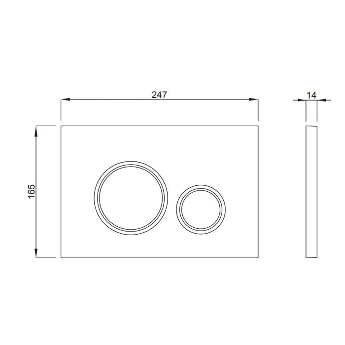 PLACCA DOPPIO SCARICO VELA Nero FLUIDMASTER