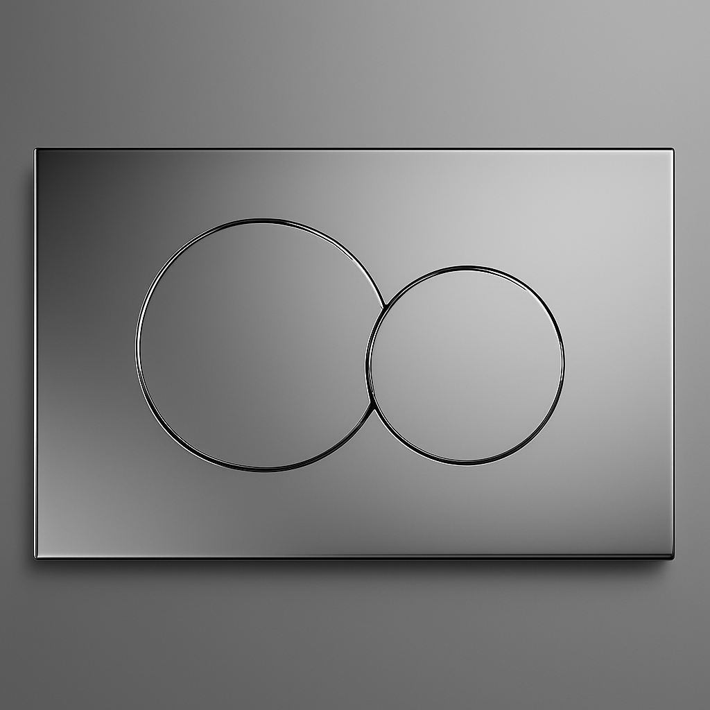 PLACCA PER CASSETTA AD INCASSO LUNARIS- Cromo- ITS- pezzi 1