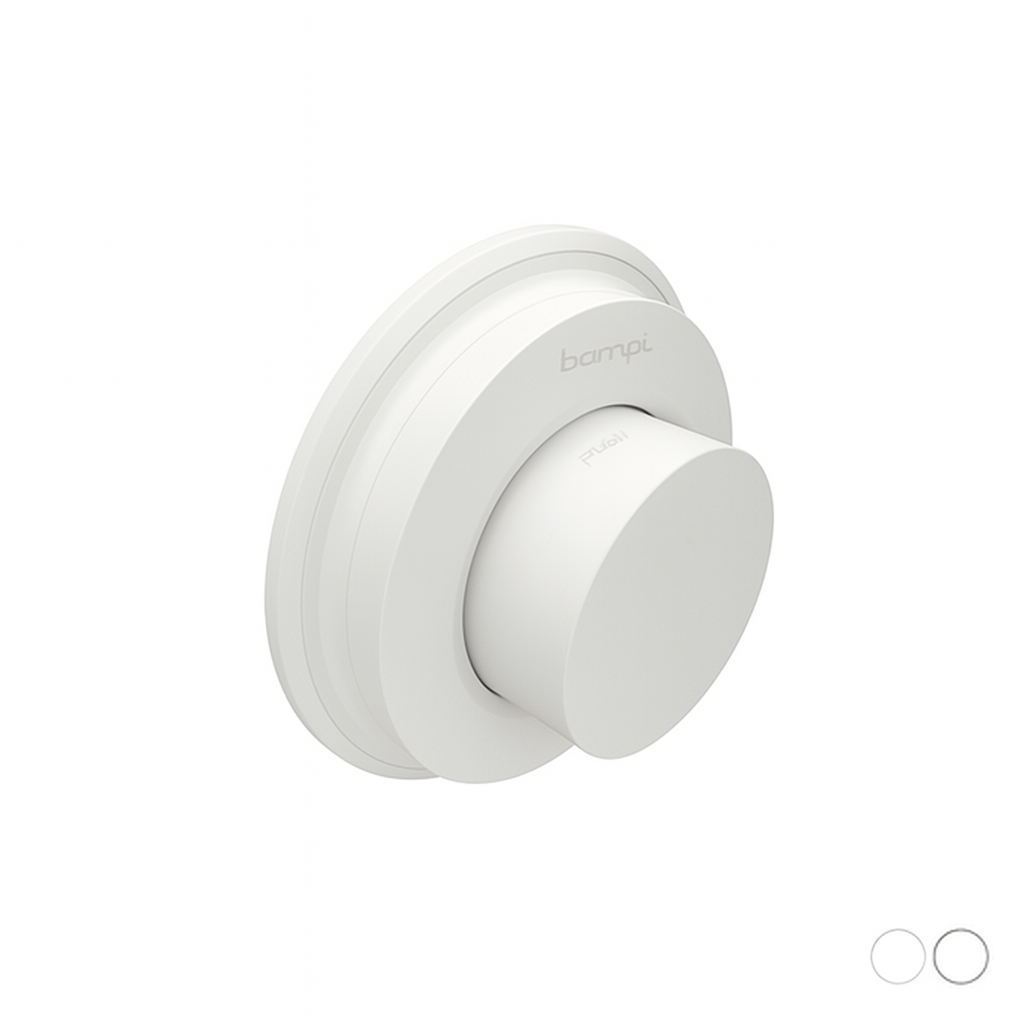 PULSANTE PNEUMATICO AD INCASSO ED ESTERNO PUSH- Bianca- BAMPI- pezzi 1