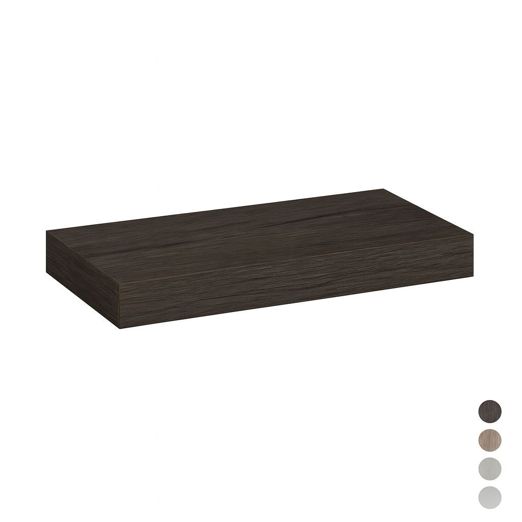 MENSOLA PER LAVABO MOD. UNIKA H 10- cm 140x46xH.10 Olmo Scuro- DH- pezzi 1