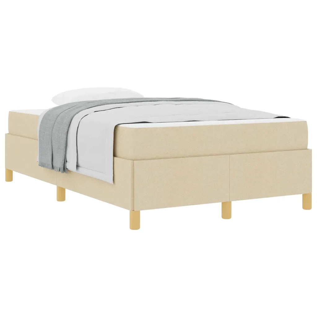 vidaXL Letto a molle Bianco e crema 120 x 190 cm Poliestere