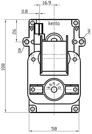 Ricambistufeapellet Motoriduttore per Stufa a Pellet KENTA K9117157 con 5 RPM Albero da 8,5mm Motore per carico Pellet