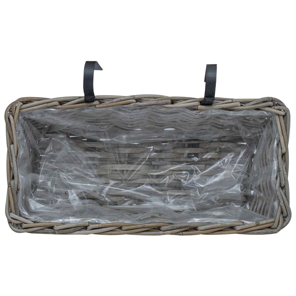Cestino Appendibile per Piante 2 pcs Grigio 48 x 22 x 15 cm