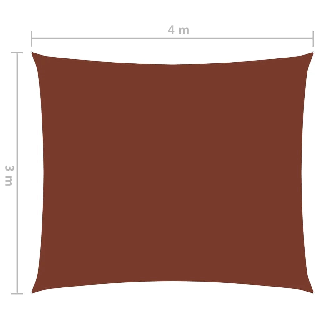 Vela ombreggiante/ombrellone rettangolare 3 x 4 m in tessuto Oxford color terracotta 02_0009667