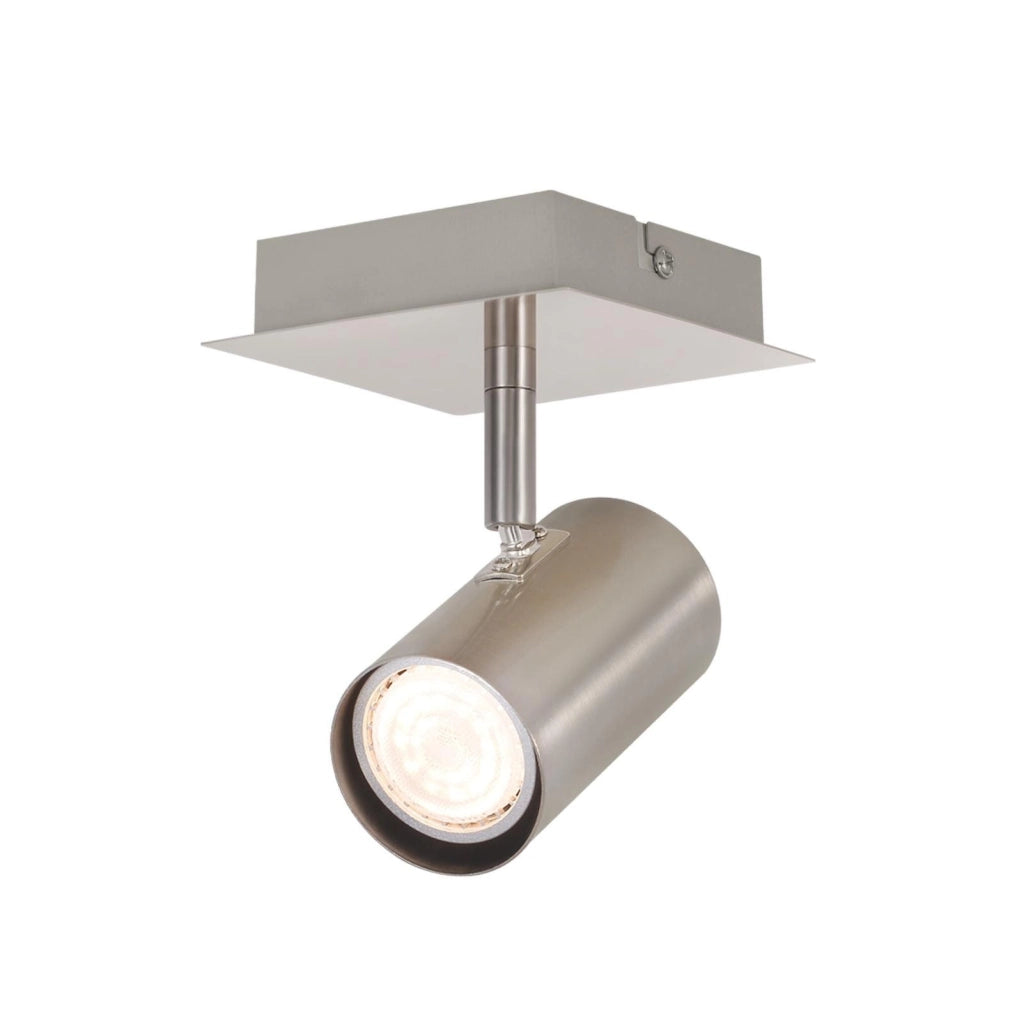 ZMH Faretto da Soffitto 1 Pezzo Nichelato Orientabile 330° GU10 per Corridoio Senza Lampadina