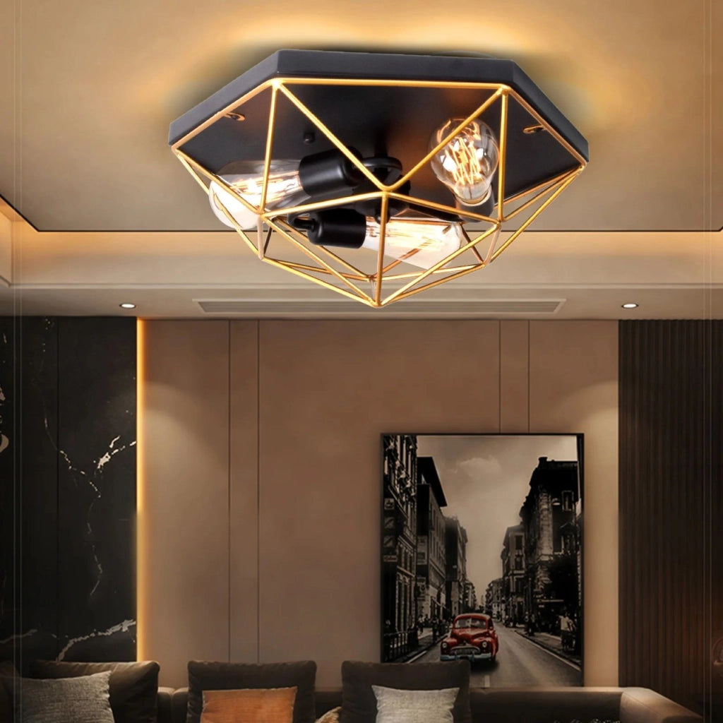 Plafoniera Da Soffitto Black Gold APP1094-3C