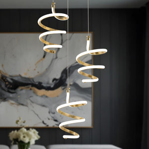 Lampada A Sospensione Led G075-3cpr Gold