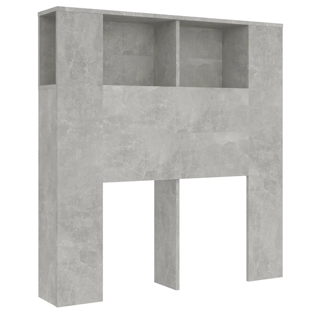 Testiera con Scomparti Grigio Cemento 100x18,5x102,5cm 811911