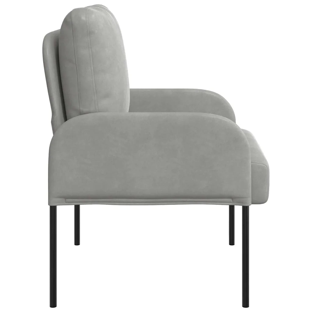 Divano | Divano da soggiorno | Sofa con cuscino 55cm Grigio chiaro Legno compensato