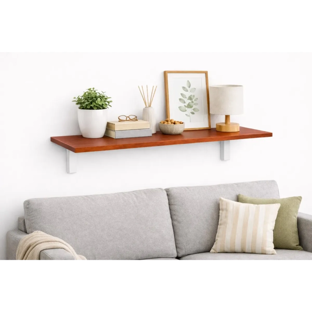 Mensola da Muro da appoggio in Legno nobilitato spessore 1,8 cm in colore Ciliegio90x60 cm