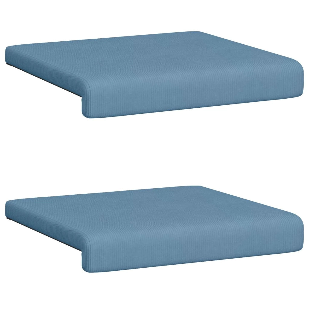 Cuscino per panchina 2 pcs corduroy Blu Profondità 35 cm 42043061