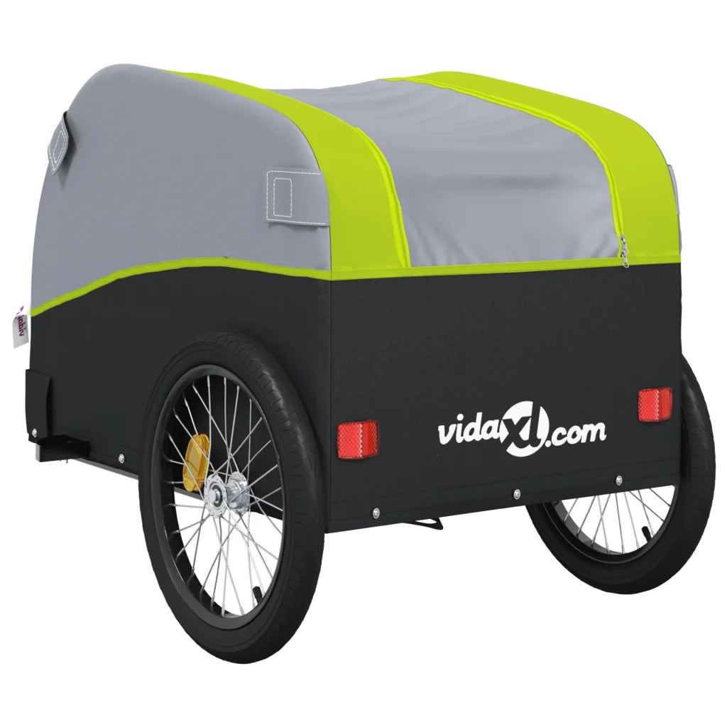 Rimorchio da Bici Nero e Verde 45 kg in Ferro CFW2897564