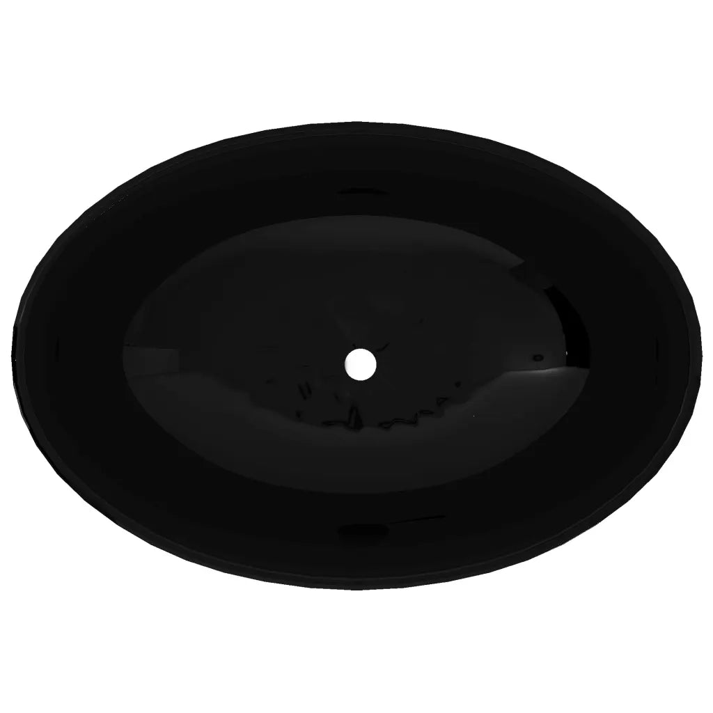 Lavello in Ceramica di Lusso Nero Ovale 40 x 33 cm 140675