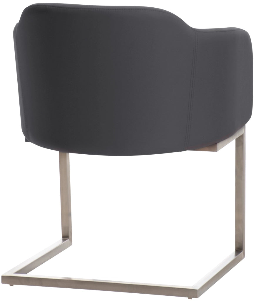 Sedia Magnus in similpelle grigio