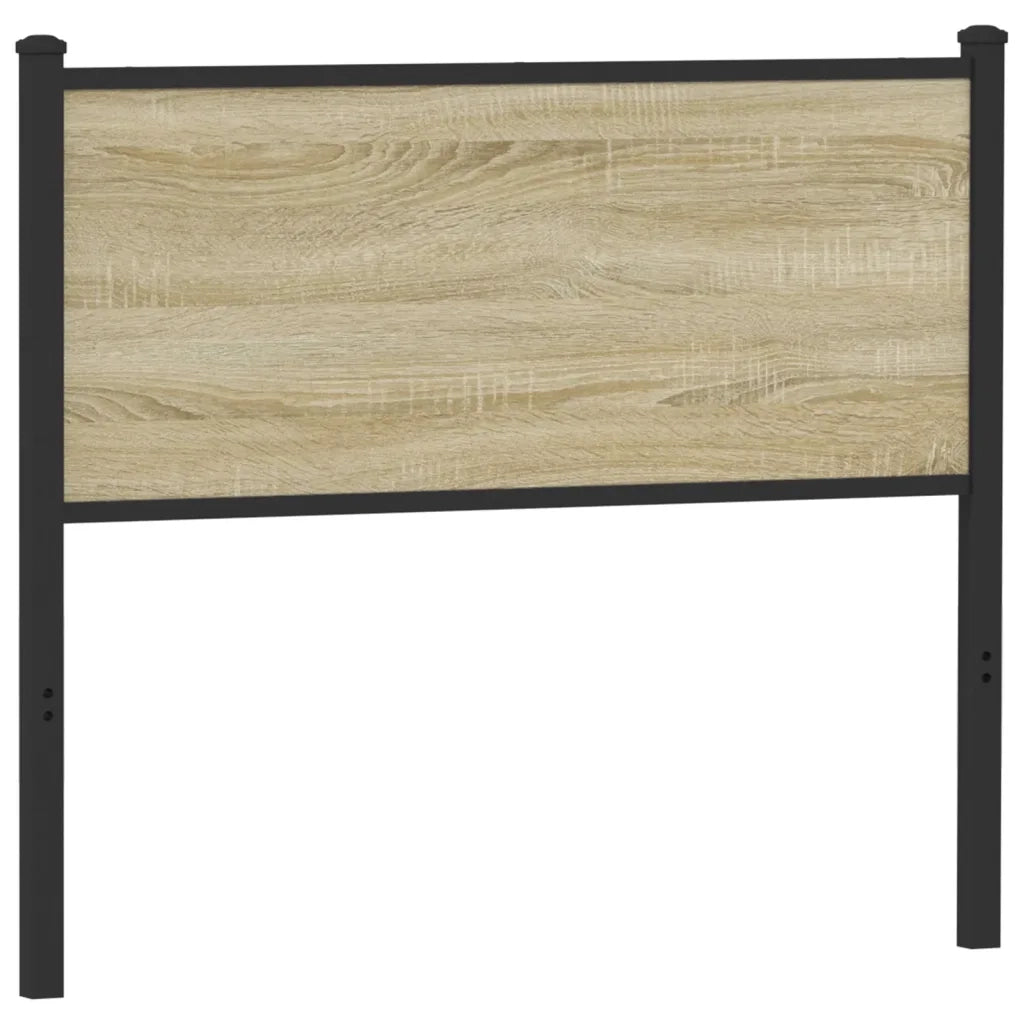 vidaXL Testiera Sonoma 107 cm in Legno Multistrato e Acciaio