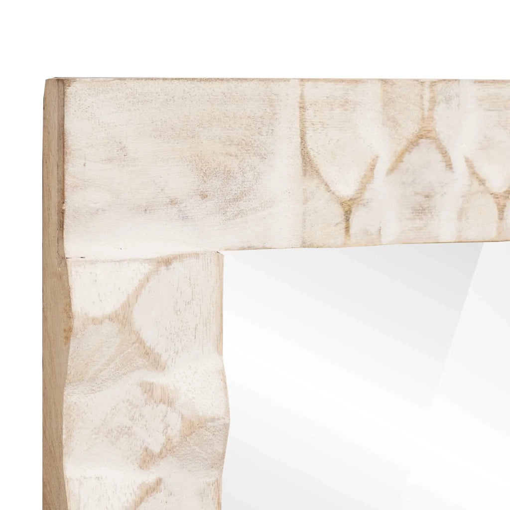 Specchio da bagno Finitura Bianco Lavato 50 x 70 x 2,5 cm 4017895