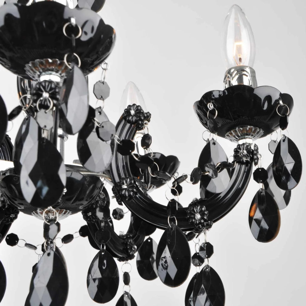 LÚZETE - LAMPADA DA SOFFITTO 5 LUCI OLETHEA NERO